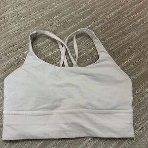 Lululemon Women's White Longline Energy Bra